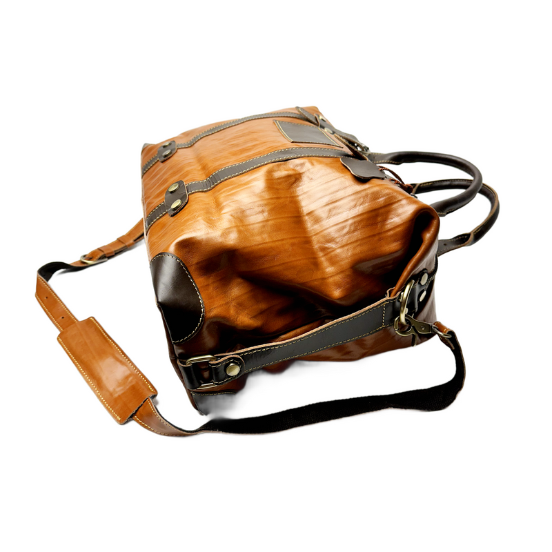 Leather Duffle Bag (Unisex) - Full Grain Leather Travel Bag - Carry On Weekender Overnight Duffel Bag 18 Inch.