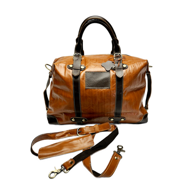 Leather Duffle Bag (Unisex) - Full Grain Leather Travel Bag - Carry On Weekender Overnight Duffel Bag 18 Inch.