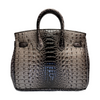 Classic Fashion Tote Handbag in Synthetic PU Leather with Crocodile Pattern