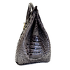 Classic Fashion Tote Handbag in Synthetic PU Leather with Crocodile Pattern