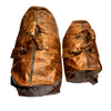 Leather Duffle Bag Set - Full Grain Leather Travel Bag - Cognac