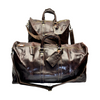 Leather Duffle Bag Set - Full Grain Leather Travel Bag - Dark Brown