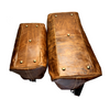 Leather Duffle Bag Set - Full Grain Leather Travel Bag - Cognac