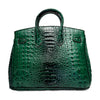 Classic Fashion Tote Handbag in Synthetic PU Leather with Crocodile Pattern