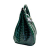 Classic Fashion Tote Handbag in Synthetic PU Leather with Crocodile Pattern