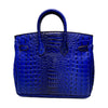Classic Fashion Tote Handbag in Synthetic PU Leather with Crocodile Pattern