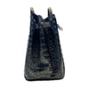 Classic Fashion Tote Handbag in Synthetic PU Leather with Crocodile Pattern