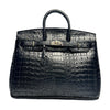 Classic Fashion Tote Handbag in Synthetic PU Leather with Crocodile Pattern